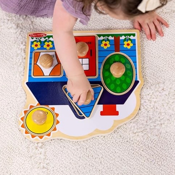 Melissa & Doug Bundle of 2 Wooden Puzzles Ages 12 months to 2 EUC - Picture 4 of 12